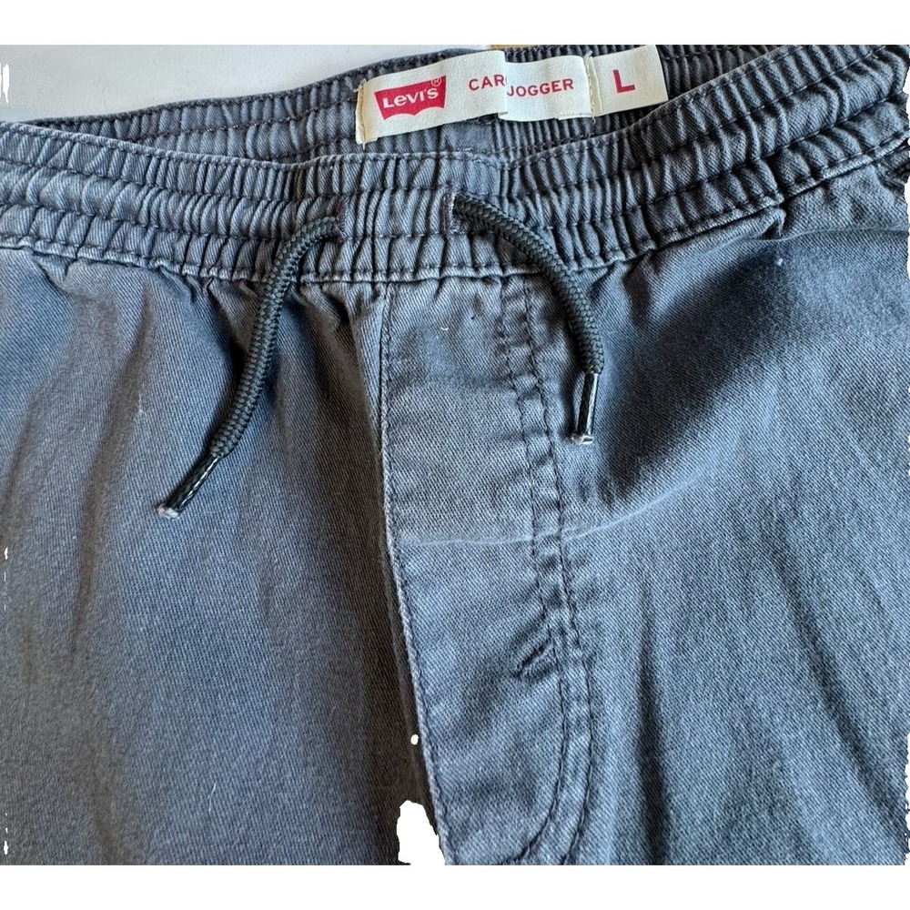 Levis Cargo Jogger Pants Charcoal Size L Youth Boy‎ Elastic Waist - Picture 4 of 8